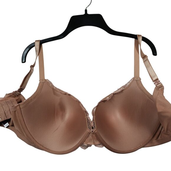 Adore Me Underwire Padded Lined Pushup Bra Beige Floral Lace Size 38DD - Picture 8 of 10